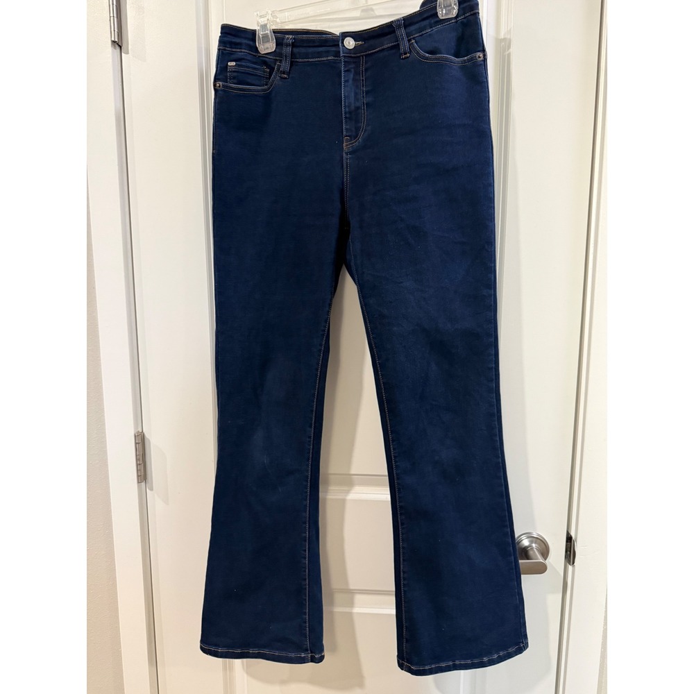 Diesel Womens High Rise Bootcut Jeans Dark Wash Blue Size 14 Short Stretch Denim